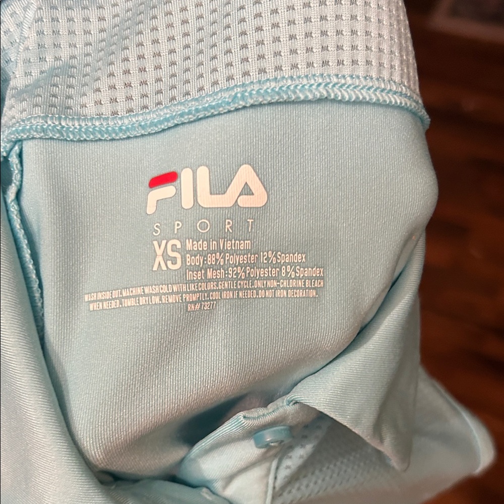 Fila Light Blue Sleeveless Polo Tee - Picture 3 of 4